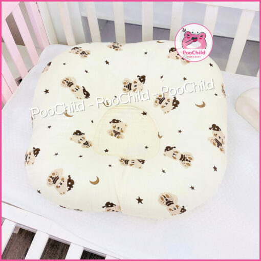 Gối Chống Trào Ngược Cho Bé Vải Muslin Góc 30 Độ Đệm Ngủ Đa Năng Êm Ái PooChild - Hình ảnh 7