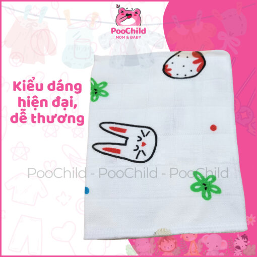 Bộ 10 Khăn Sữa Sợi Tre Cao Cấp Fany 31x30cm, Mềm Mịn, Kháng Khuẩn, Không Xù Lông, An Toàn Cho Bé - Hình ảnh 6